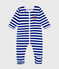 Strampler aus Nicki mit Weihnachtsmotiven blau CALVIN/ MARSHMALLOW