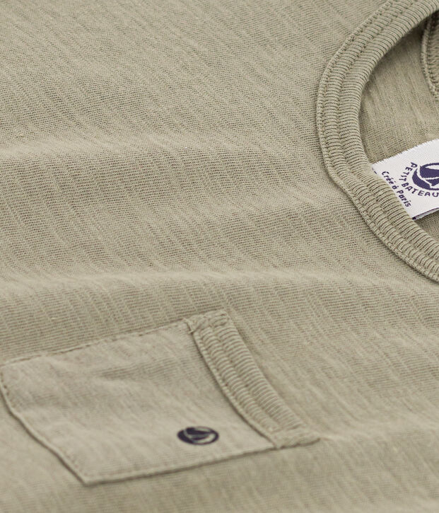 Kurz&auml;rmeliges Baby-T-Shirt aus geflammtem Jersey. gr&uuml;n