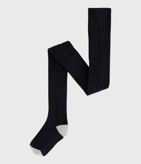 Warme Kinderstrumpfhose Mädchen blau SMOKING