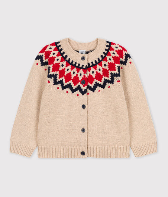 Kinder-Cardigan aus Wolle und Baumwolle für Mädchen TRENCH/ MULTICO