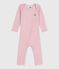 Langbeiniger Baby-Body aus Wolle und Baumwolle rosa JOLI