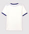 Damen-T-Shirt aus Baumwolle weiss MARSHMALLOW/blau SURF