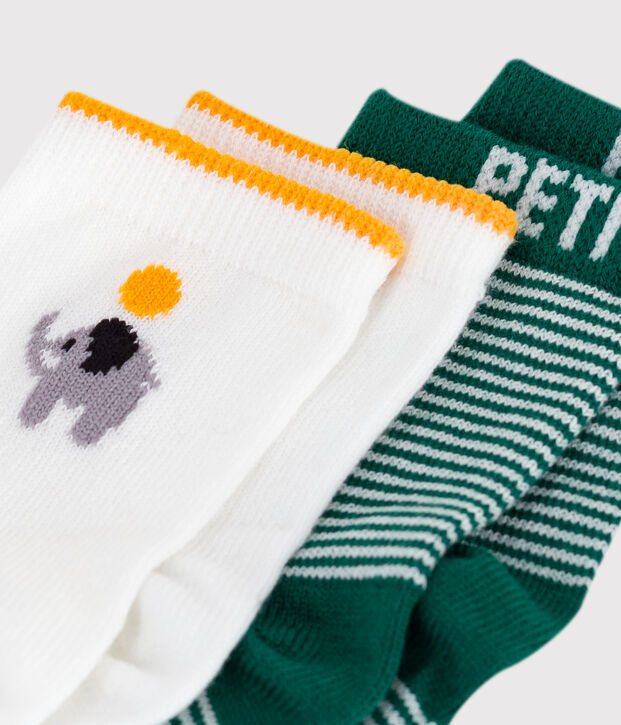 2 Paar Babysocken aus Baumwolle vielfarbig