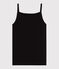 Damen-Tanktop aus einfarbiger Baumwolle schwarz NOIR