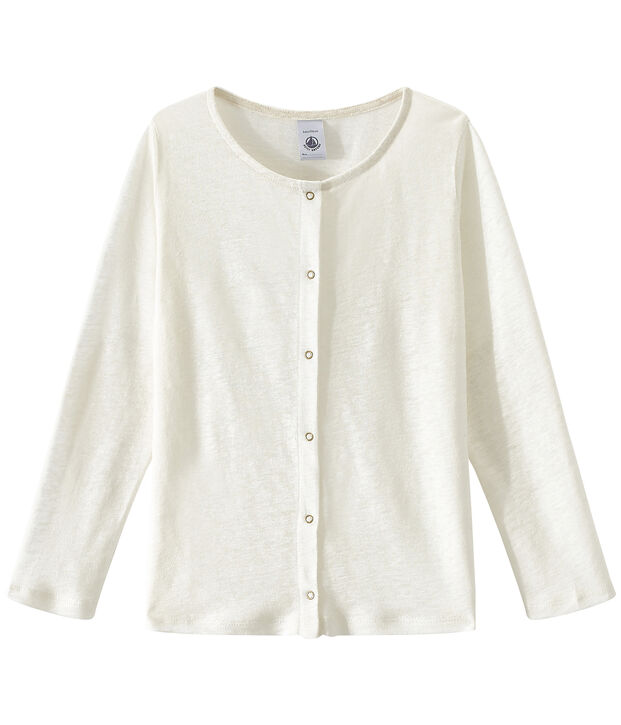 M&auml;dchen-Cardigan weiss/gelb