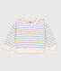 Baby-Sweatshirt aus Baumwolle mit Marinestreifen