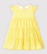 Kurzärmeliges, gestreiftes Baby-Kleid aus Seersucker für Mädchen
