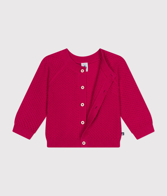 Baby-Cardigan aus Baumwollstrick rosa DELHI