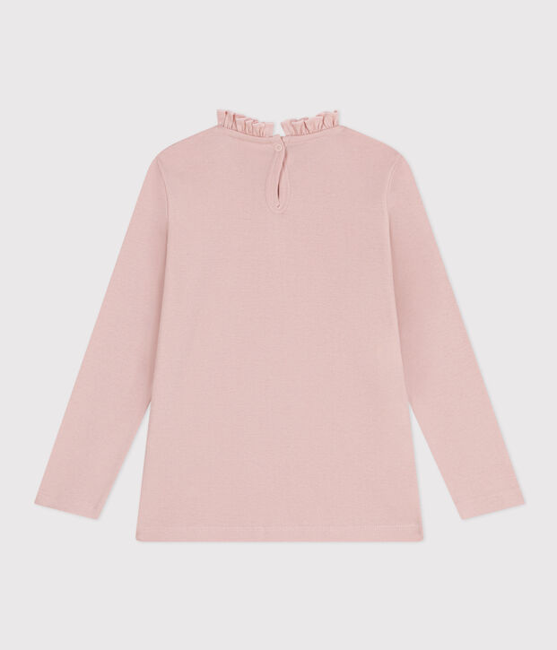 Lang&auml;rmeliges Kinder-T-Shirt aus Baumwolle f&uuml;r M&auml;dchen rosa