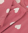 Kinder-Pyjama aus Baumwolle mit Herzmotiv rosa/weiss