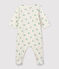 Baby-Bodyjama aus Bio-Baumwolle weiss MARSHMALLOW/ HERBIER