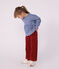 Kinder-Hose aus einfarbigem Fein-Cord AMARANTE