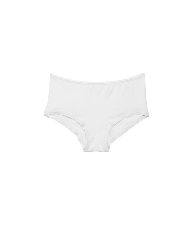 Einfarbige M&auml;dchen Shorts weiss