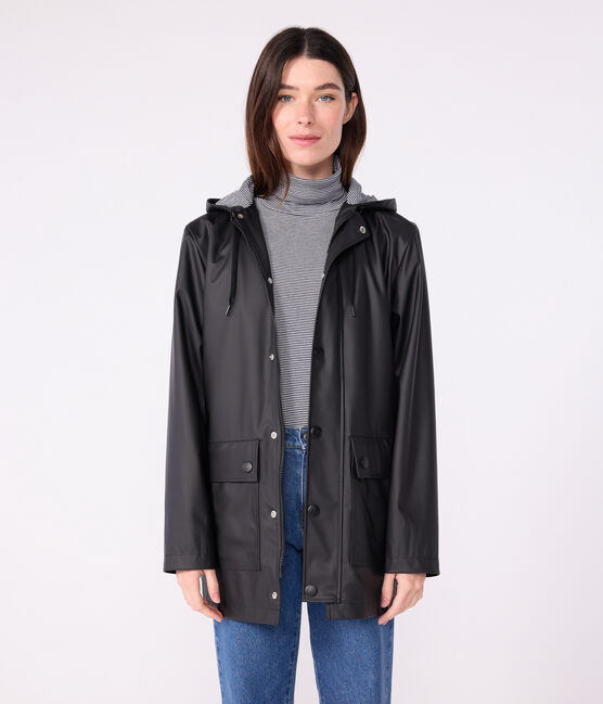 Ikonische Regenjacke Damen/Herren schwarz NOIR