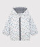 Warme Baby-Windjacke aus Polyester. weiss MARSHMALLOW/weiss MULTICO