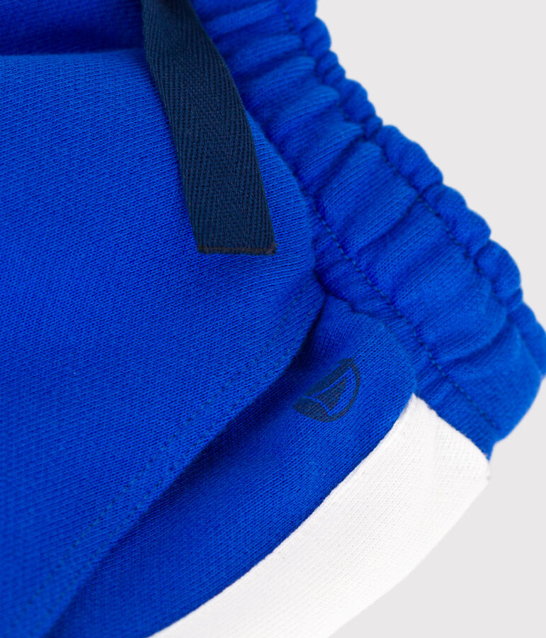 Kinder-Bermudashorts aus einfarbiger Baumwolle blau