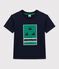 Kurzärmeliges Kinder-T-Shirt aus Jersey für Jungen blau SMOKING