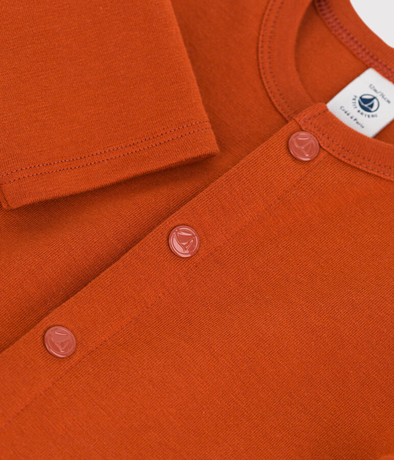 Baby-Cardigan aus dickem, einfarbigem Jersey braun