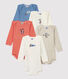 5er-Set Baby-Bodys  aus Baumwolle