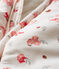 Baby-Fliegeroverall aus Mikrofaser für Mädchen rosa FLEUR/weiss MULTICO