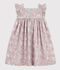 &Auml;rmelloses Kinder-Kleid aus Baumwolle mit Blumenmuster blau/vielfarbig