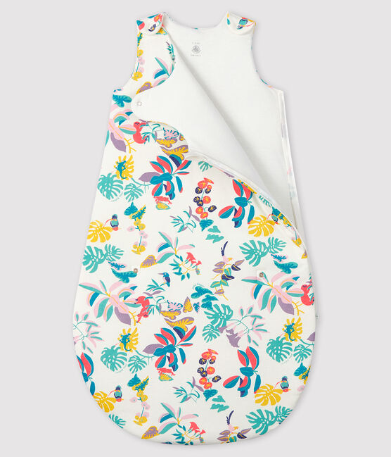 Kompakter Baby-Schlafsack weiss MARSHMALLOW/weiss MULTICO
