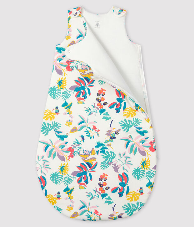 Kompakter Baby-Schlafsack weiss/vielfarbig