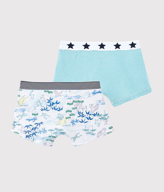 2er-Set Boxershorts in Grün aus Baumwolle und Lyocell für Jungen variante 1