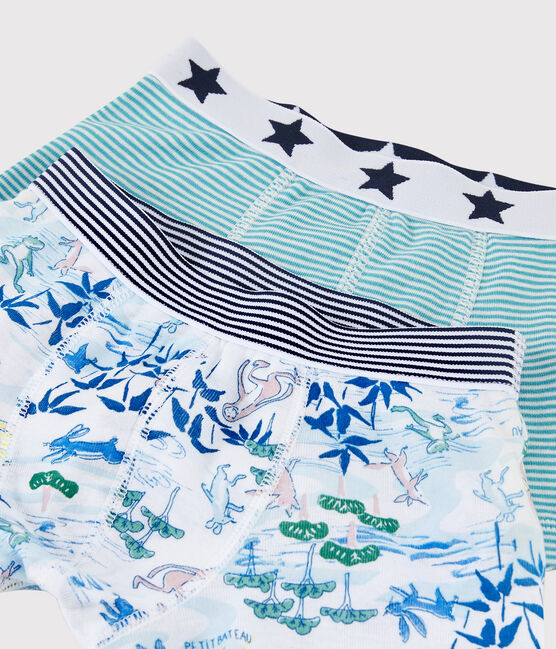 2er-Set Boxershorts in Grün aus Baumwolle und Lyocell für Jungen variante 1