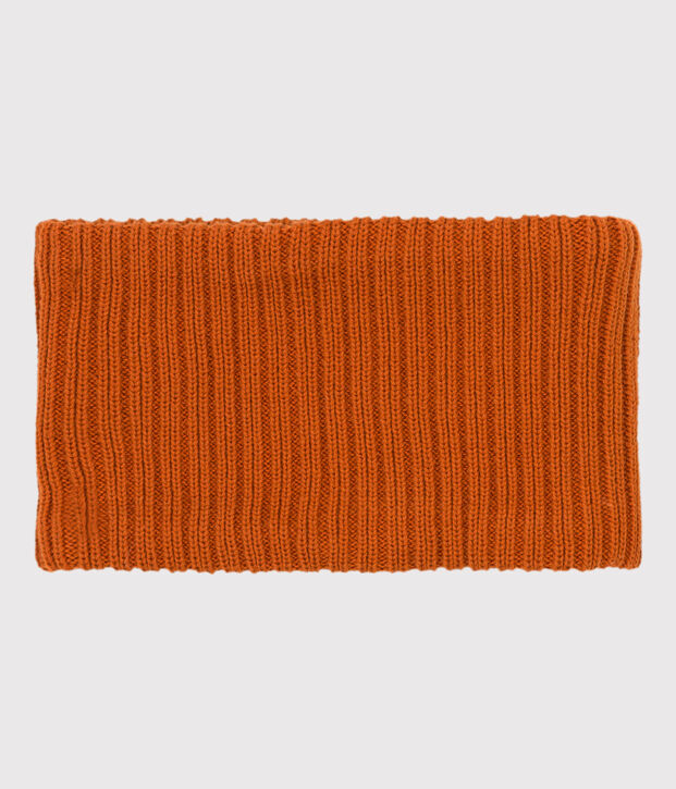 Baby-Schlauchschal aus Strickgewebe, mit recyceltem Fleece gef&uuml;ttert braun