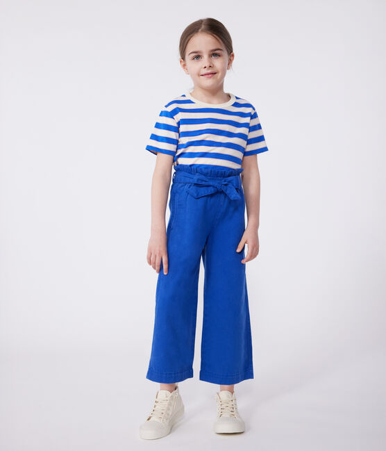 Kinder-Hose aus Baumwoll-/Lyocell-Mischgewebe.  blau SURF