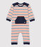 Baby-Overall aus Molton. weiss MARSHMALLOW/ SMOKING/ CAROTTE