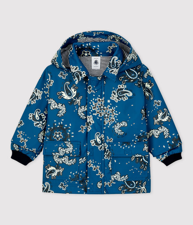 KLASSISCHE BABY-REGENJACKE AUS RECYCELTEM MATERIAL blau/vielfarbig