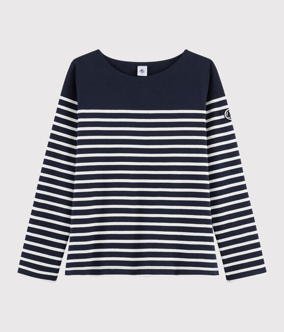 Das Streifenshirt für Damen blau SMOKING/weiss MARSHMALLOW
