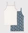 2er-Set Spaghetti-Tops aus Baumwolle mit Blumenmotiv für Mädchen variante 1