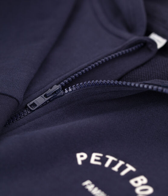 Kinder-Hoodie Petit Boat für Jungen, mit Reißverschluss blau SMOKING