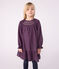 Langärmeliges Kinder-Kleid aus Flanell mit Karomuster blau SMOKING/weiss MULTICO