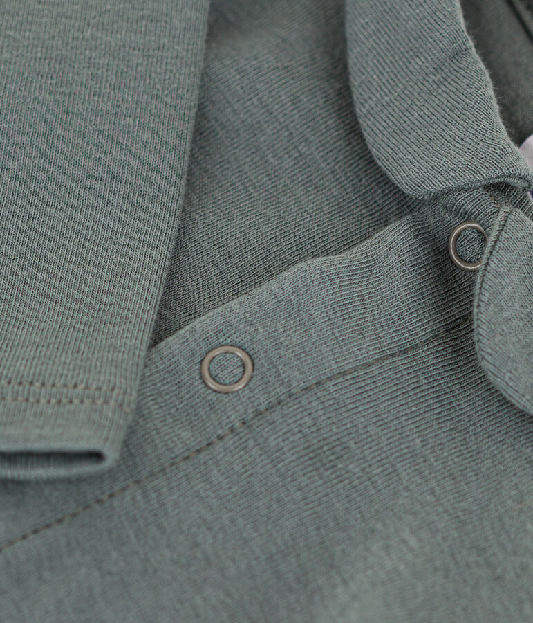 Lang&auml;rmeliger Baby-Body aus Baumwolle mit Kragen gr&uuml;n