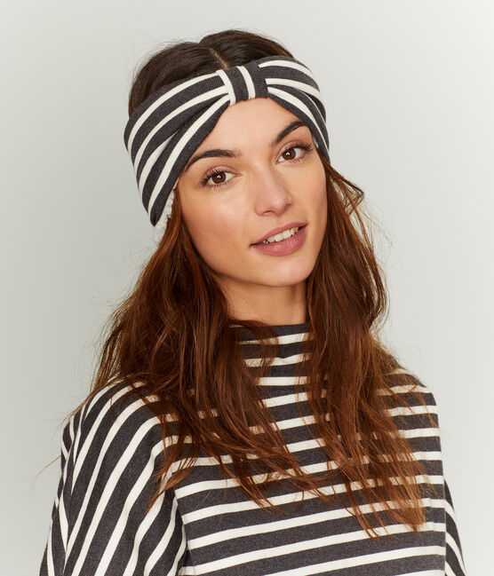 Warmes Kopfband für Damen schwarz CITY/beige COQUILLE