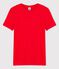 Eng anliegendes T-Shirt mit Rundhalsausschnitt aus Baumwolle für Damen rot PEPS