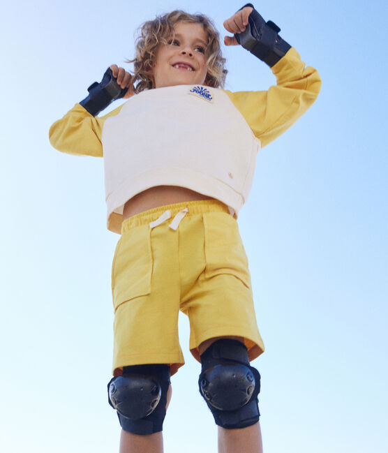 Kinder-Short für Jungen aus Baumwolle gelb NECTAR