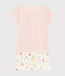 Kurzpyjama aus Bio-Baumwolle mit Obstmotiv für Mädchen/Damen rosa FLEUR/weiss MULTICO