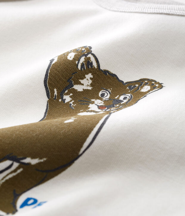 Lang&auml;rmeliges Baby-T-Shirt f&uuml;r Jungen weiss