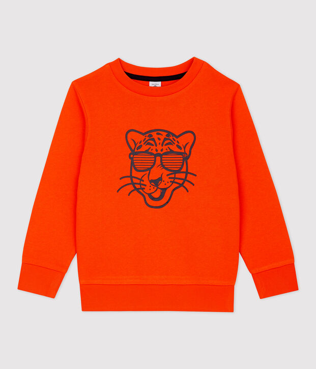 Kinder-Sweatshirt aus Molton f&uuml;r Jungen orange