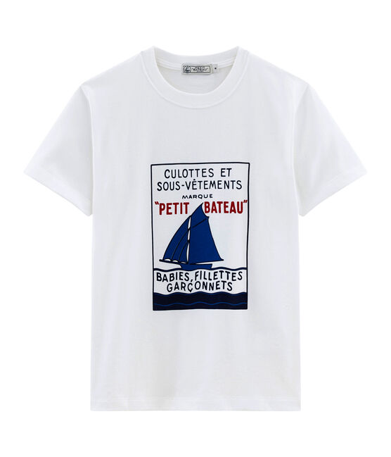 Unisex T-Shirt Postkarten-Motiv weiss ECUME