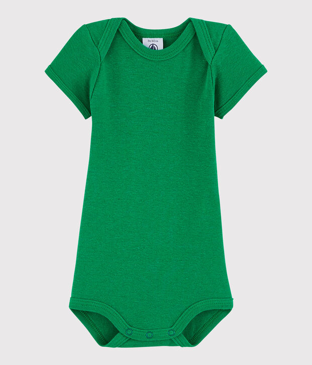Kurz&auml;rmeliger Baby-Body M&auml;dchen/Jungen gr&uuml;n