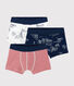 3er-Set Boxershorts mit Paris-Motiv im Toile-de-Jouy-Stil für Jungen