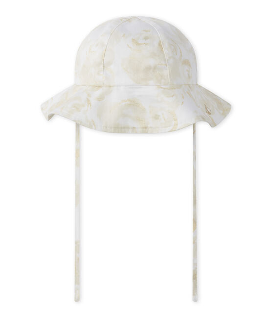 Baby-Mädchen-Hut weiss MARSHMALLOW/weiss MULTICO