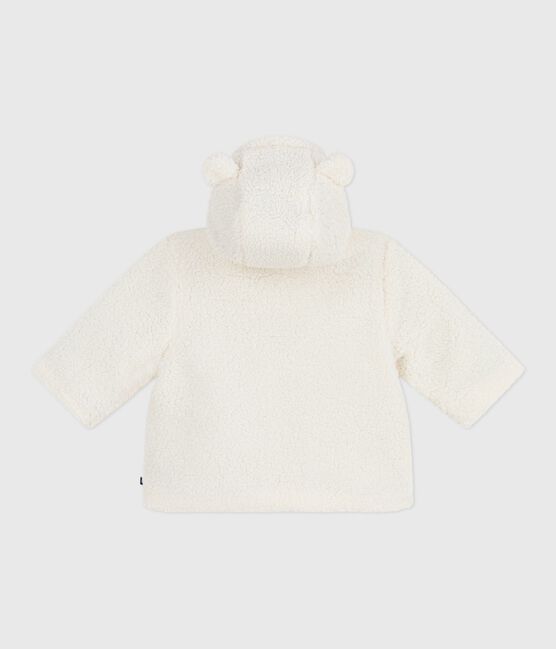 Wattierter Baby-Mantel mit Kapuze aus Sherpa naturfarben MILK