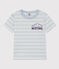 Gestreiftes Kinder-T-Shirt aus Baumwolle für Jungen GOMME/ MARSHMALLOW